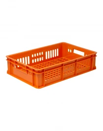 Ящик 600х400х150 мороз. с перфорацией  оранжевый