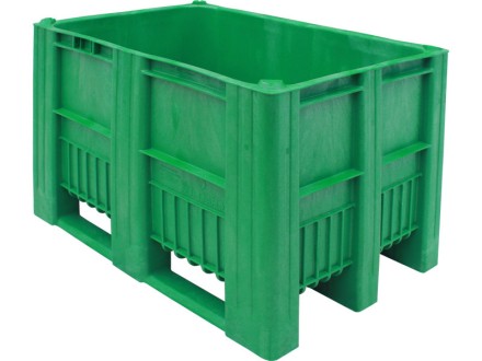BoxPallet 1200х800х740 мм зеленый сплошной купить в Краснодаре