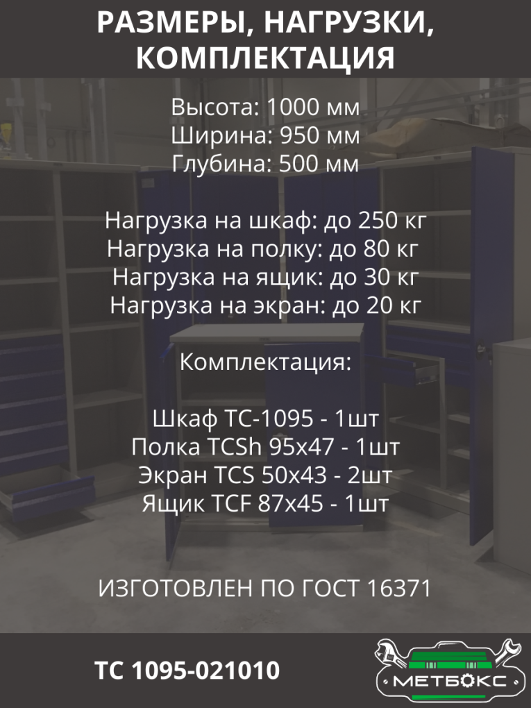 Шкаф инструментальный ТС 1095-021010 купить в Краснодаре