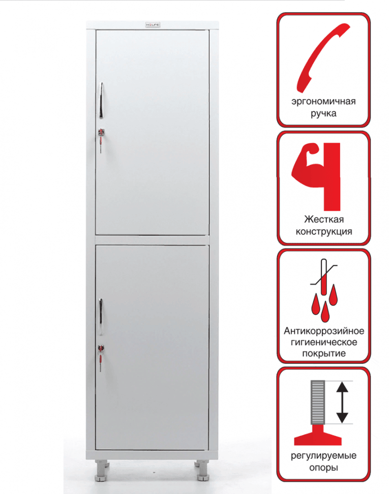 Медицинский шкаф HILFE МД 1 1657/SS купить в Краснодаре