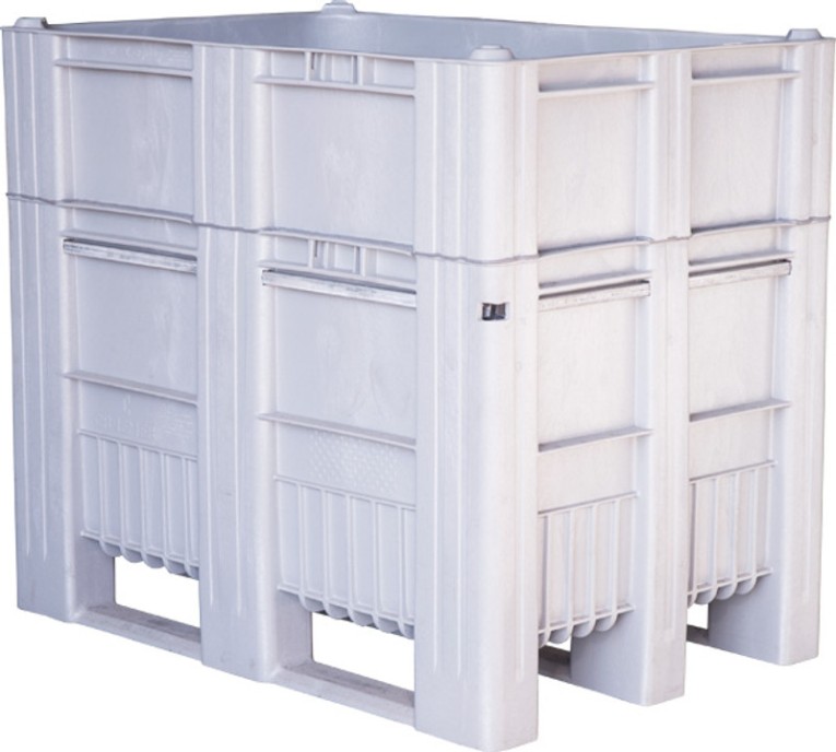 BoxPallet 1200х800х1035 сплошной, на полозьях серый купить в Краснодаре