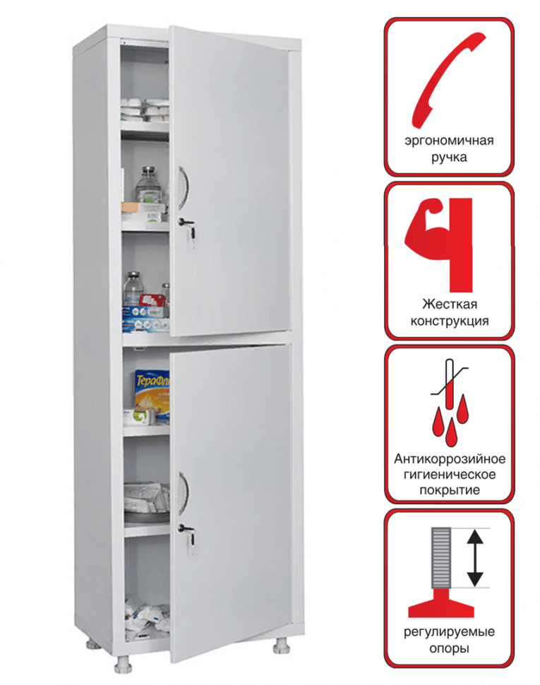 Медицинский шкаф HILFE МД 1 1760/SS купить в Краснодаре Медицинский шкаф HILFE МД 1 1760/SS купить в Краснодаре