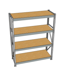 Стеллаж грузовой СГР 3000x1800x400 4 полки (ДСП) Стеллаж грузовой СГР 3000x1800x400 4 полки (ДСП)