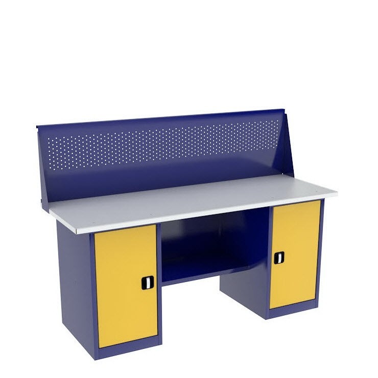 Верстак двухтумбовый ВП-5/1,9 с экраном купить в Краснодаре