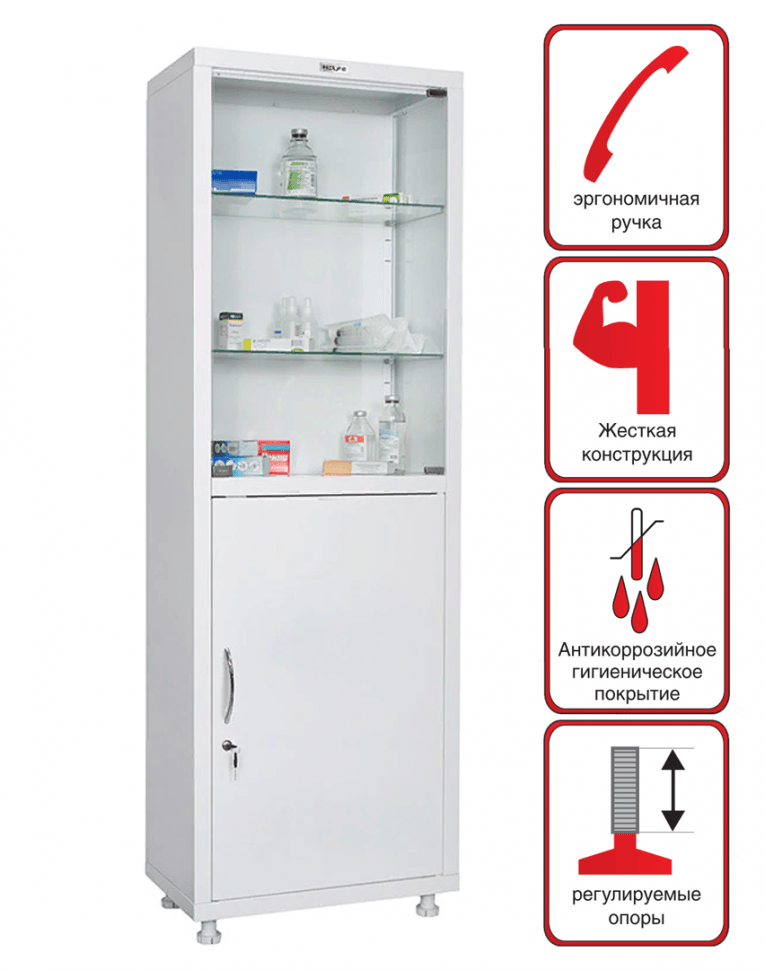 Медицинский шкаф HILFE МД 1 1760/SG купить в Краснодаре