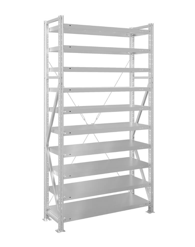 Стеллаж MS U 2000x700x400 10 полок (200 кг, металл) купить в Краснодаре