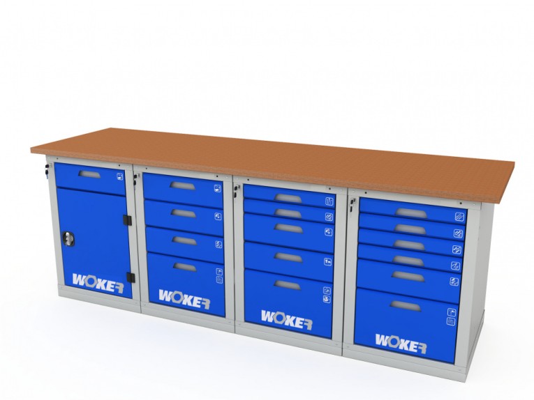 Верстак четырехтумбовый WOKER PRO 42456.2400 купить в Краснодаре Верстак четырехтумбовый WOKER PRO 42456.2400 купить в Краснодаре