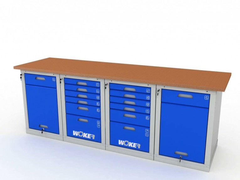 Верстак четырехтумбовый WOKER PRO 42662.2400 купить в Краснодаре Верстак четырехтумбовый WOKER PRO 42662.2400 купить в Краснодаре