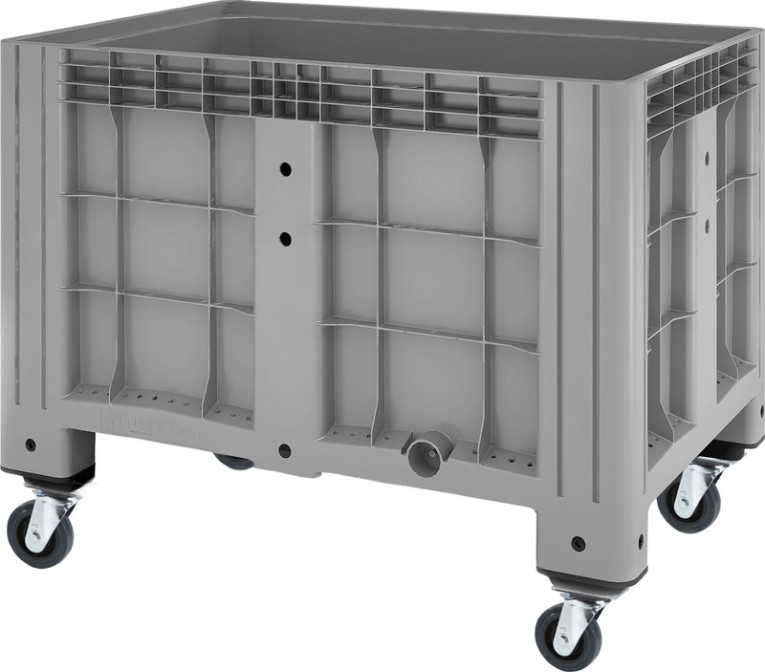 Контейнер 1200х800х913 мм сплошной серый на колесах купить в Краснодаре