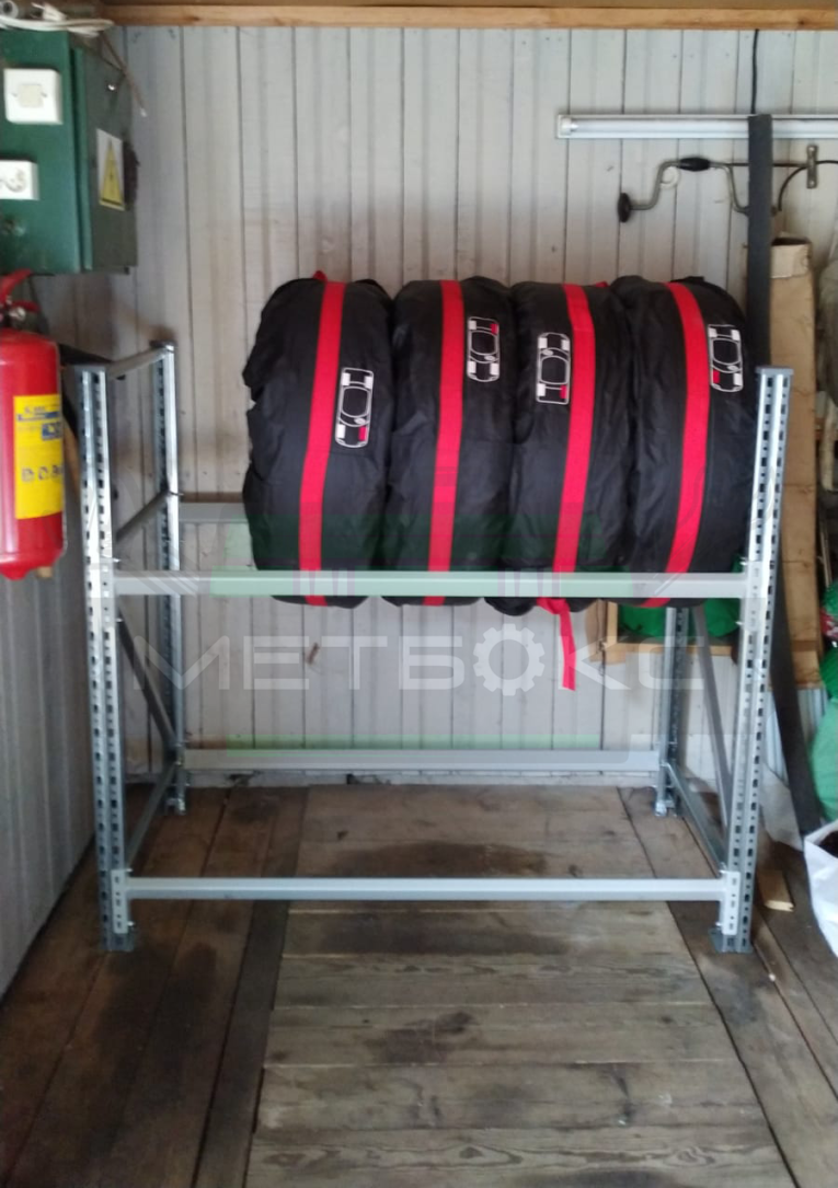 Стеллаж металлический для хранения 8 колес Стеллаж металлический для хранения 8 колес