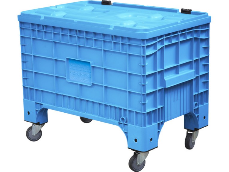 Big Box 1017х636х793 на колёсах, с крышкой, на петлях голубой купить в Краснодаре