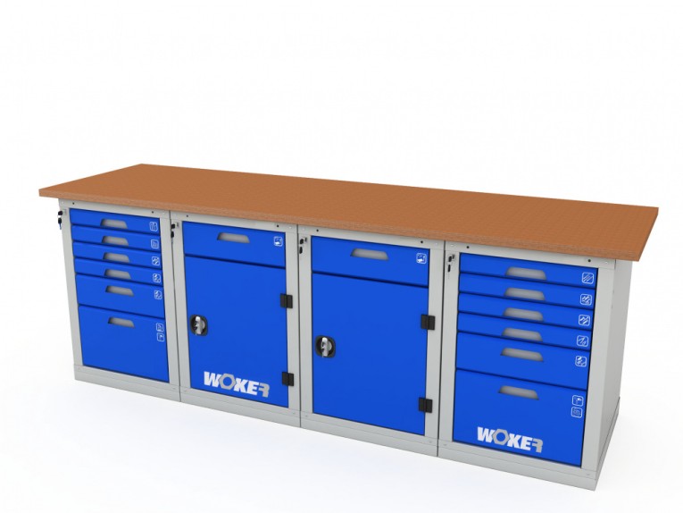 Верстак четырехтумбовый WOKER PRO 46226.2400 купить в Краснодаре Верстак четырехтумбовый WOKER PRO 46226.2400 купить в Краснодаре