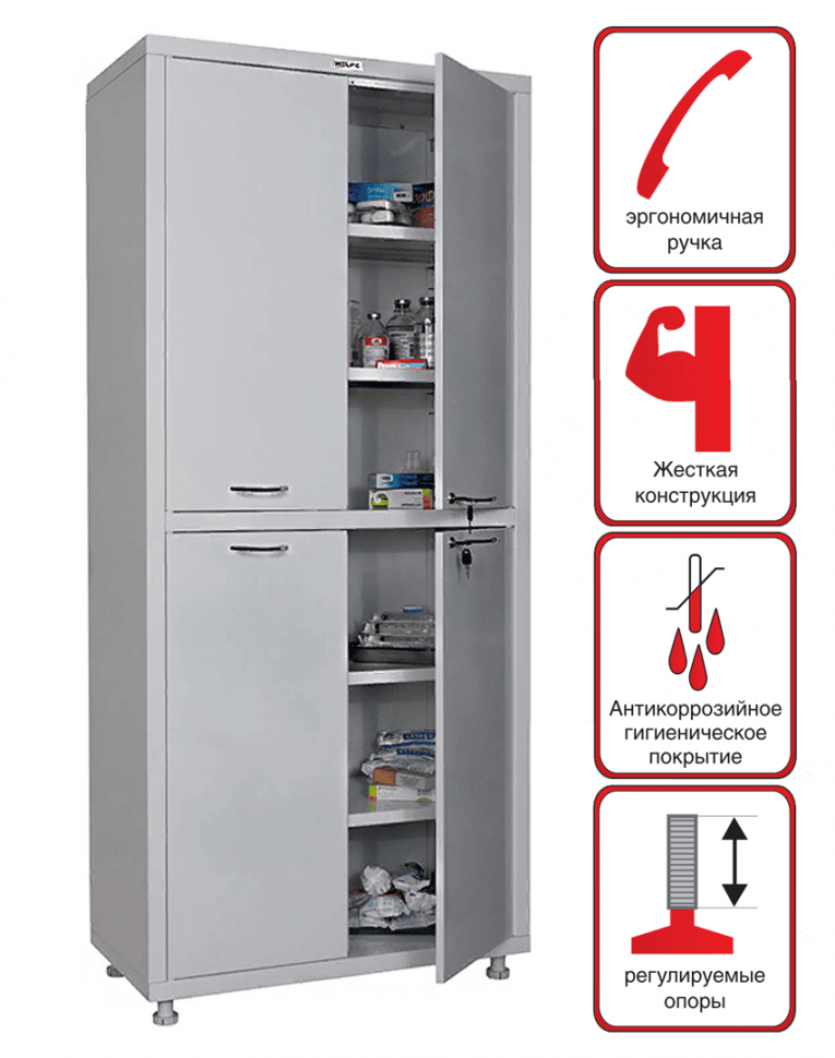 Медицинский шкаф Hilfe МД 2 1780/SS купить в Краснодаре