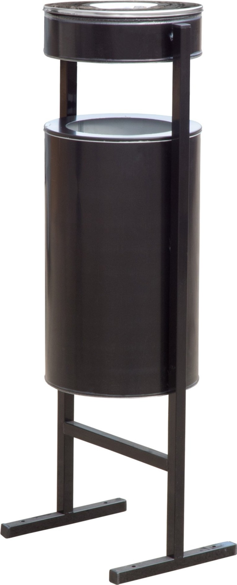 Урна уличная с пепельницей 36 литров черный купить в Краснодаре Урна уличная с пепельницей 36 литров черный купить в Краснодаре