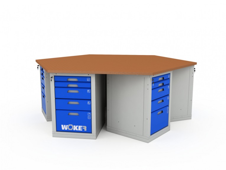 Верстак шеститумбовый WOKER PRO 6005.2500 купить в Краснодаре Верстак шеститумбовый WOKER PRO 6005.2500 купить в Краснодаре
