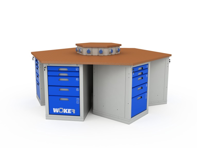 Верстак шеститумбовый WOKER PRO 6005.2500 купить в Краснодаре Верстак шеститумбовый WOKER PRO 6005.2500 купить в Краснодаре