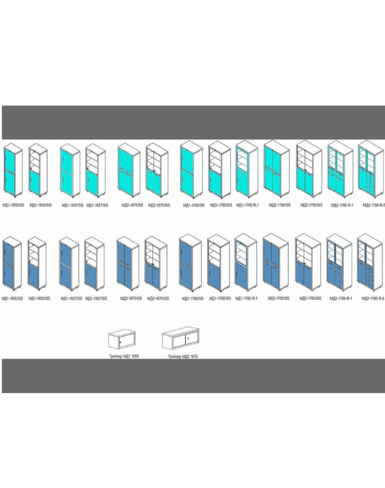 Медицинский шкаф HILFE МД 2 1780/SG купить в Краснодаре