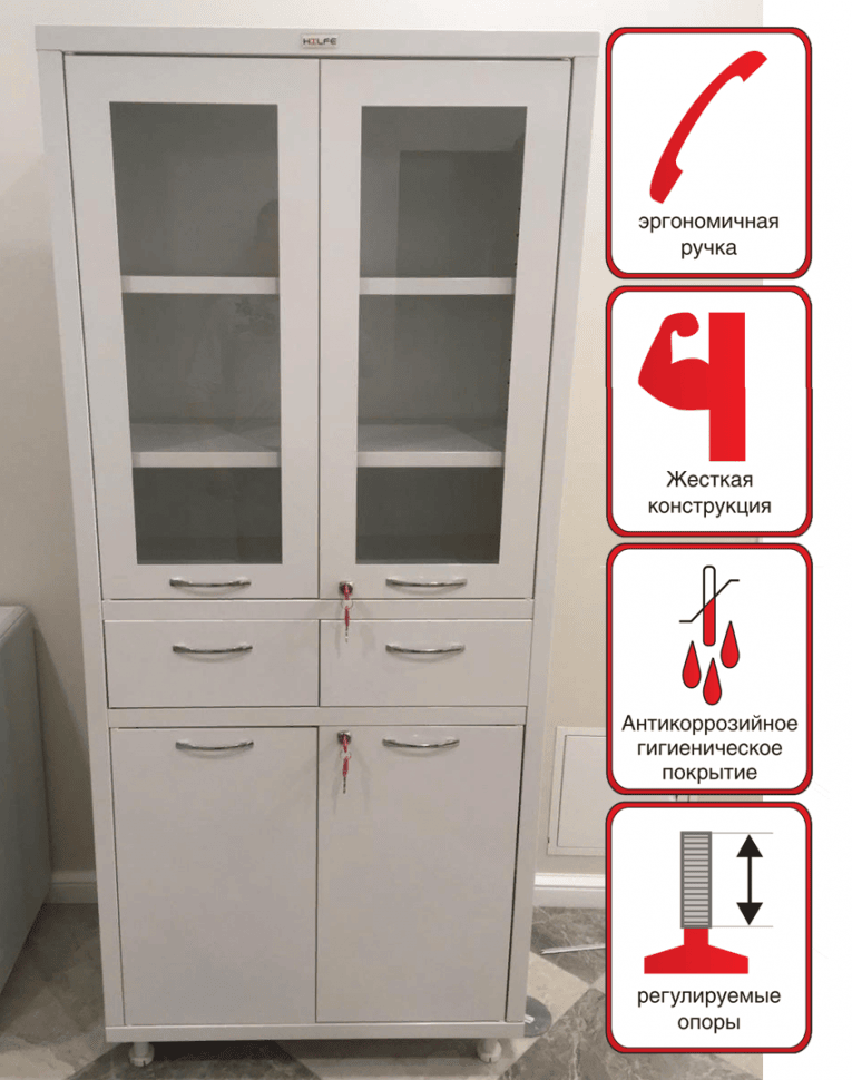 Медицинский шкаф HILFE МД 2 1780 R-1 купить в Краснодаре