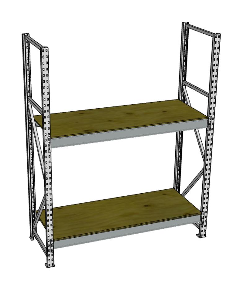 Стеллаж грузовой СГР 2000x900x400 2 полки (фанера) купить в Краснодаре Стеллаж грузовой СГР 2000x900x400 2 полки (фанера) купить в Краснодаре