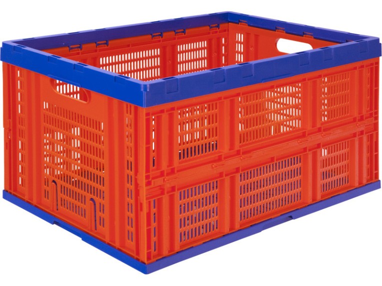 Ящик 600х400х310 перфорированный, складной красный купить в Краснодаре Ящик 600х400х310 перфорированный, складной красный купить в Краснодаре