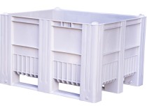 Контейнер 1200x1000x740 мм сплошной на полозьях серый