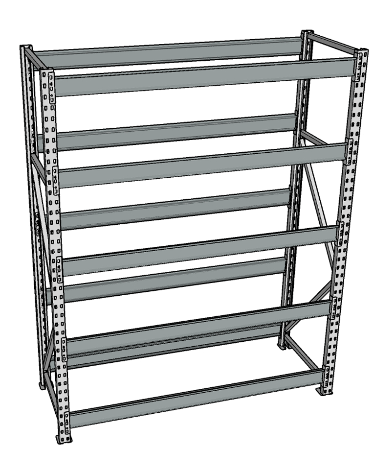Стеллаж грузовой СГР 2000x900x1000 5 полок (без настила) купить в Краснодаре
