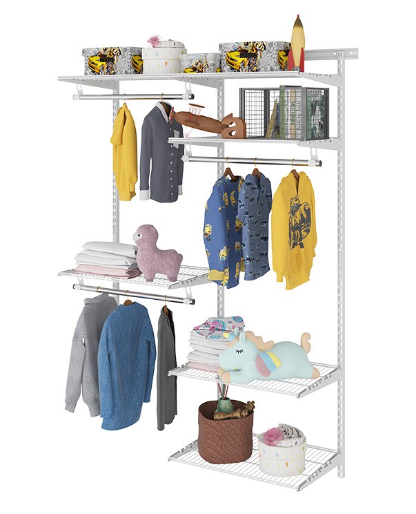 Гардеробная система Практик Home Optima G120 белая купить в Краснодаре Гардеробная система Практик Home Optima G120 белая купить в Краснодаре