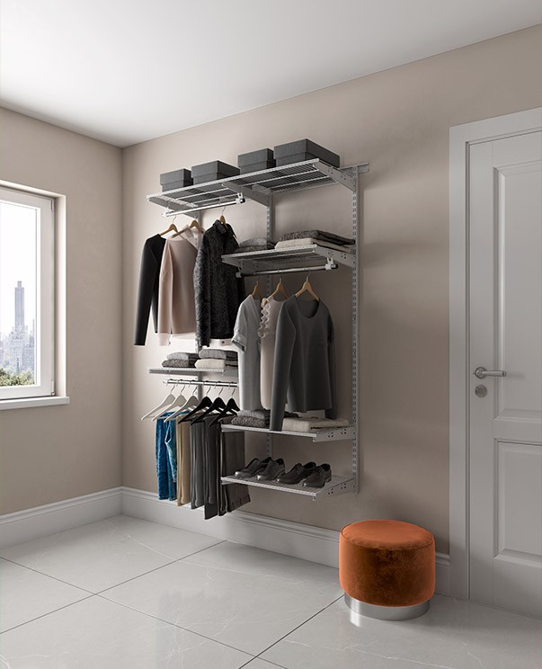 Гардеробная система Практик Home Optima G120 белая купить в Краснодаре Гардеробная система Практик Home Optima G120 белая купить в Краснодаре