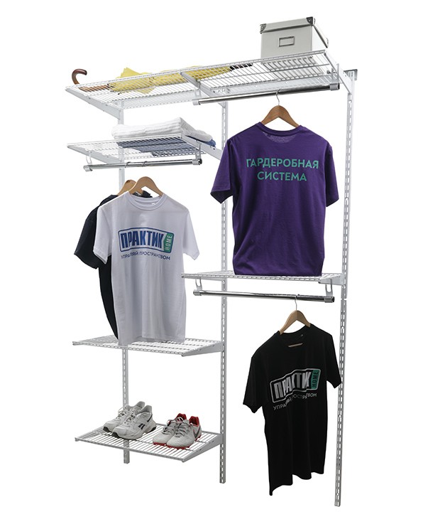 Гардеробная система Практик Home Optima G120 белая купить в Краснодаре Гардеробная система Практик Home Optima G120 белая купить в Краснодаре