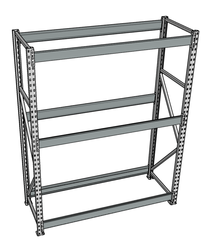 Стеллаж грузовой СГР 3000x1200x500 3 полки (без настила) купить в Краснодаре Стеллаж грузовой СГР 3000x1200x500 3 полки (без настила) купить в Краснодаре