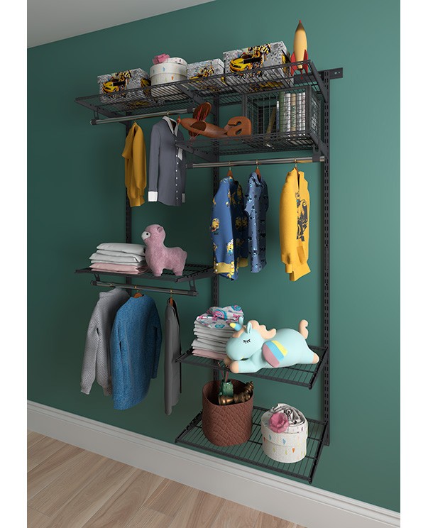 Гардеробная система Практик Home Optima G120 графит купить в Краснодаре Гардеробная система Практик Home Optima G120 графит купить в Краснодаре