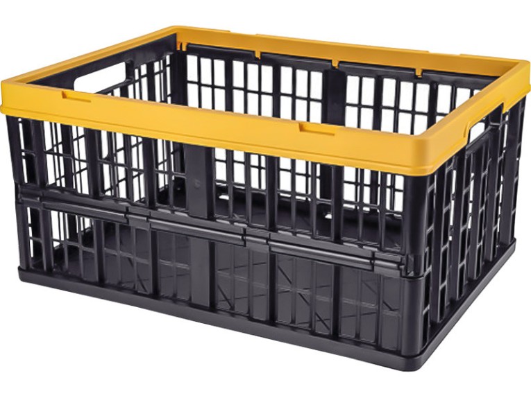 Ящик 480х350х230 перфорированный, складной чёрный купить в Краснодаре Ящик 480х350х230 перфорированный, складной чёрный купить в Краснодаре