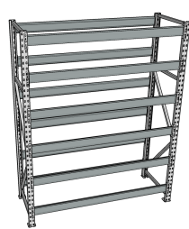 Стеллаж грузовой СГР 2500x1200x600 6 полок (без настила)
