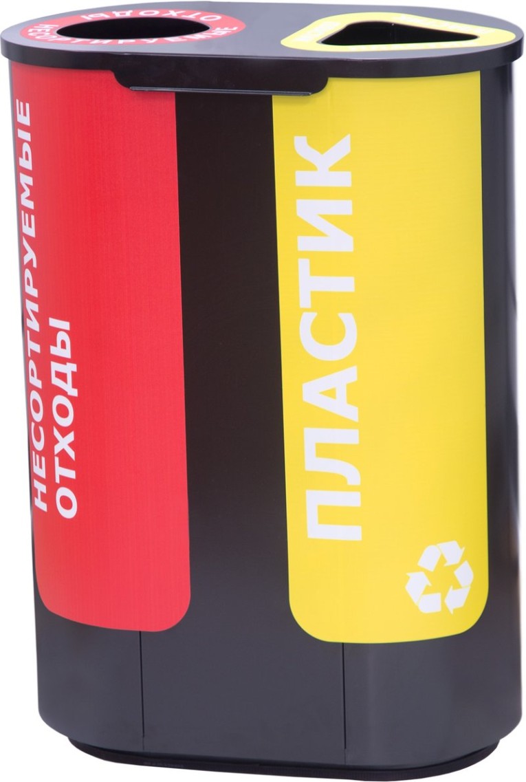 Урна для раздельного сбора мусора Акцент-2 с наклейками: пластик / несортируемые отходы купить в Краснодаре Урна для раздельного сбора мусора Акцент-2 с наклейками: пластик / несортируемые отходы купить в Краснодаре