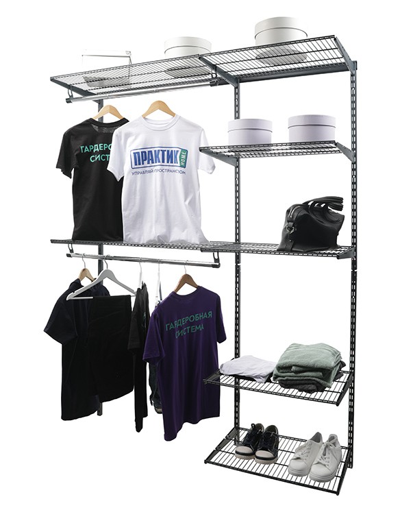 Гардеробная система Практик Home Optima G150 графит купить в Краснодаре