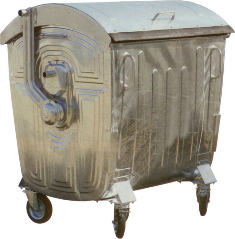 Мусорный контейнер на колёсах (1100 л) оцинкованный купить в Краснодаре Мусорный контейнер на колёсах (1100 л) оцинкованный купить в Краснодаре