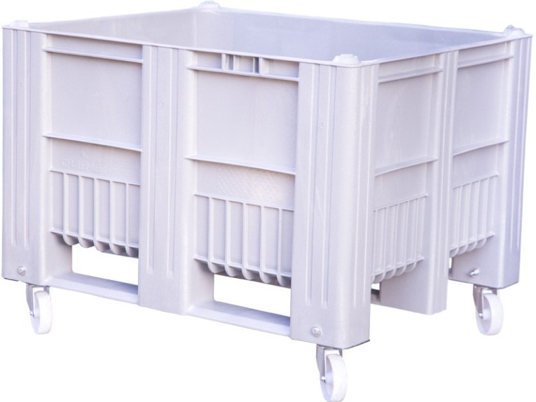 BoxPallet 1200x1000x900 мм сплошной на колесах серый купить в Краснодаре BoxPallet 1200x1000x900 мм сплошной на колесах серый купить в Краснодаре