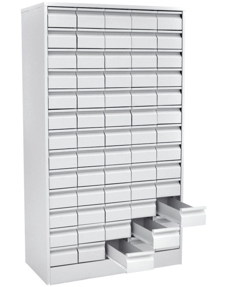 Шкаф картотечный для библиотечных карточек (65 ящиков) купить в Краснодаре