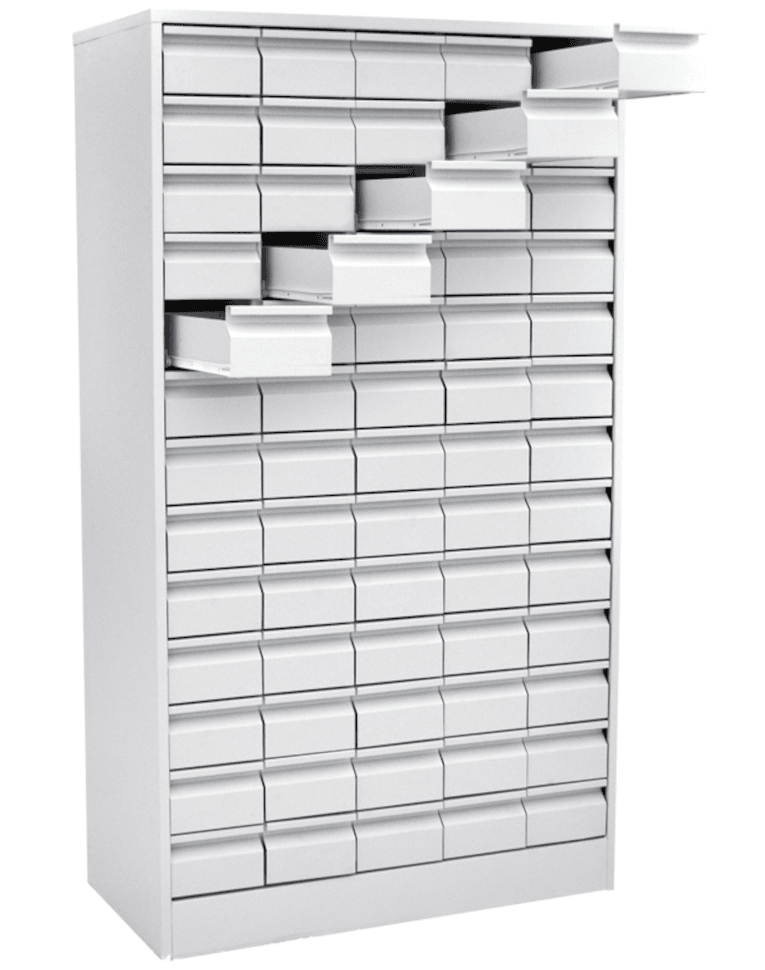 Шкаф картотечный для библиотечных карточек (65 ящиков) купить в Краснодаре