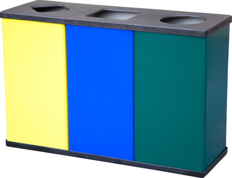 Урна для раздельного сбора мусора 3 х 80 литров купить в Краснодаре Урна для раздельного сбора мусора 3 х 80 литров купить в Краснодаре