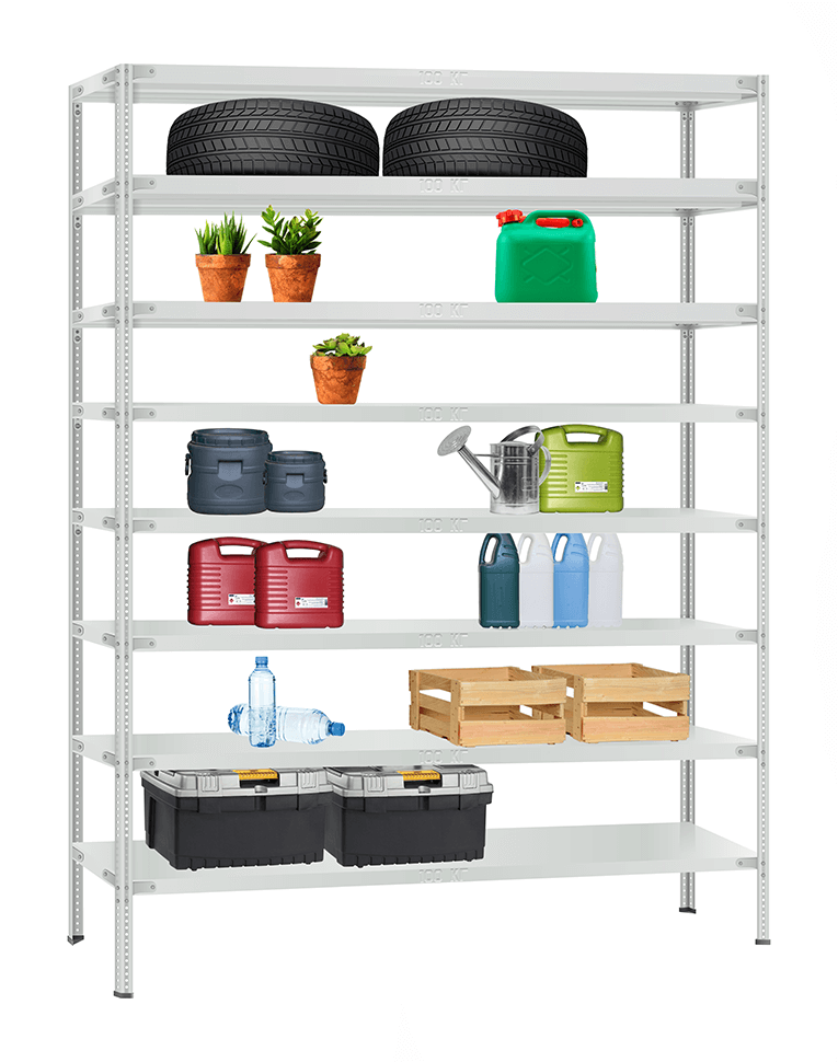 Стеллаж металлический Титан МС-900 2000x1000x500 8 полок купить в Краснодаре Стеллаж металлический Титан МС-900 2000x1000x500 8 полок купить в Краснодаре