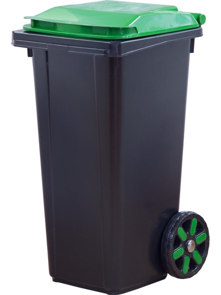 Мусорный бак 60л. с зелёной крышкой цв. чёрный купить в Краснодаре Мусорный бак 60л. с зелёной крышкой цв. чёрный купить в Краснодаре