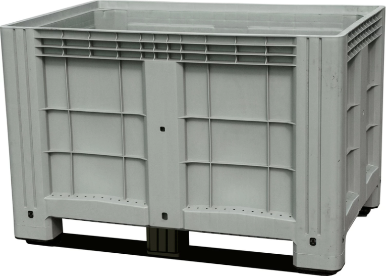 Контейнер 1200х800х800 мм сплошной серый на полозьях купить в Краснодаре