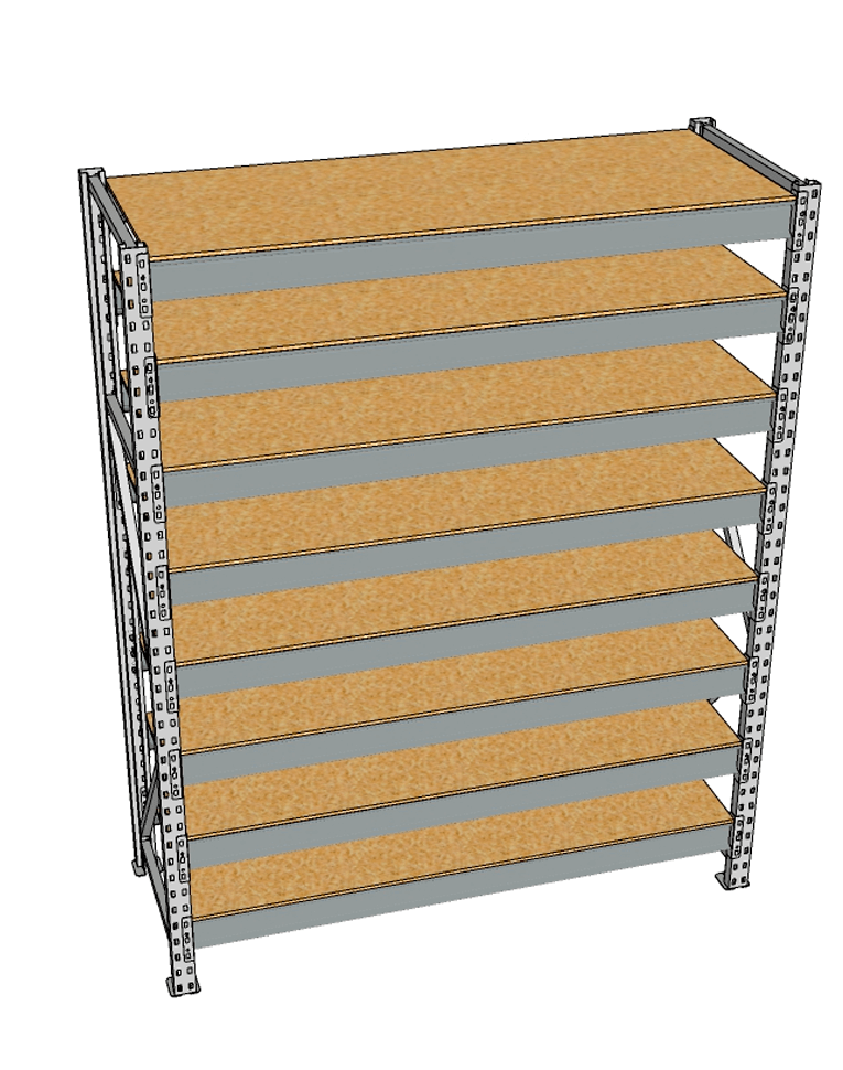 Стеллаж грузовой СГР 2500x1800x400 8 полок (ДСП) купить в Краснодаре Стеллаж грузовой СГР 2500x1800x400 8 полок (ДСП) купить в Краснодаре