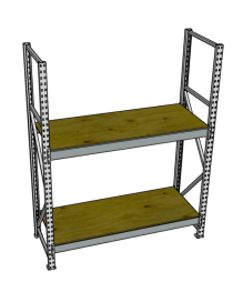 Стеллаж грузовой СГР 2000x1800x400 2 полки (фанера) Стеллаж грузовой СГР 2000x1800x400 2 полки (фанера)