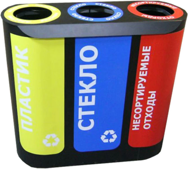 Урна для раздельного сбора мусора Альтернатива-3 с наклейками купить в Краснодаре Урна для раздельного сбора мусора Альтернатива-3 с наклейками купить в Краснодаре