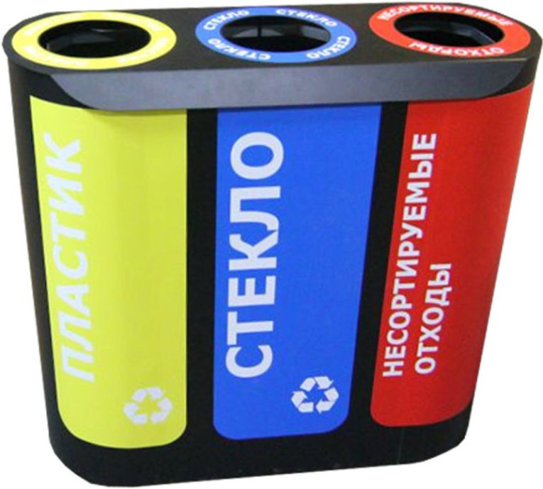 Урна для раздельного сбора мусора Альтернатива-3 с наклейками купить в Краснодаре Урна для раздельного сбора мусора Альтернатива-3 с наклейками купить в Краснодаре