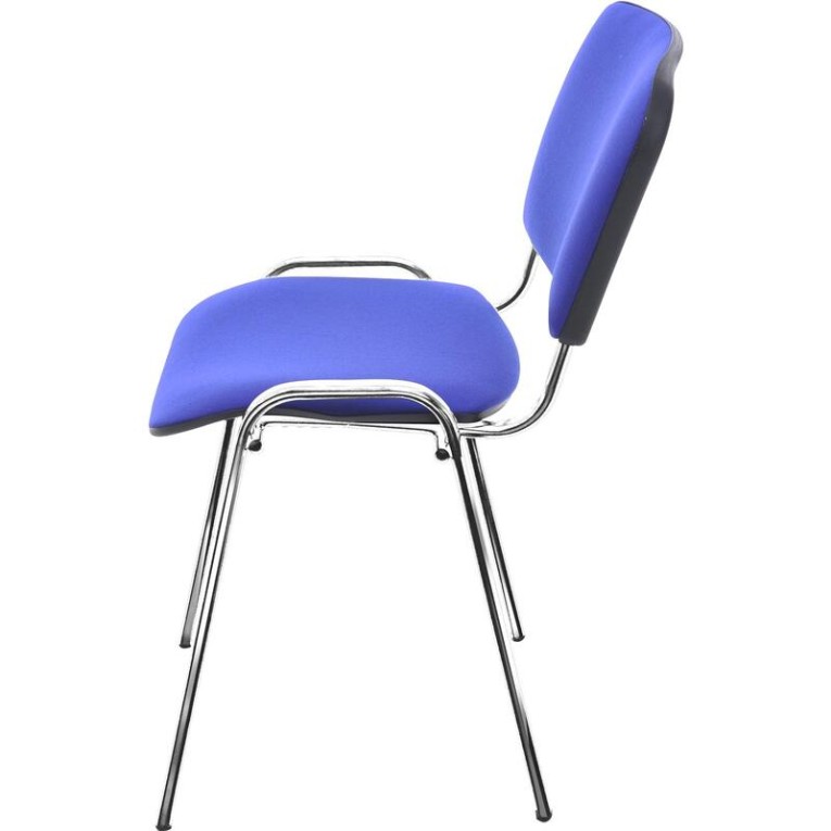 Стул Изо (синяя ткань, хром) купить в Краснодаре