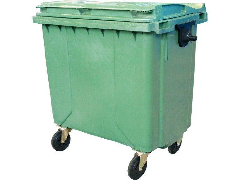 Мусорный контейнер 1 100л. на колёсах, с крышкой цв. зелёный купить в Краснодаре Мусорный контейнер 1 100л. на колёсах, с крышкой цв. зелёный купить в Краснодаре