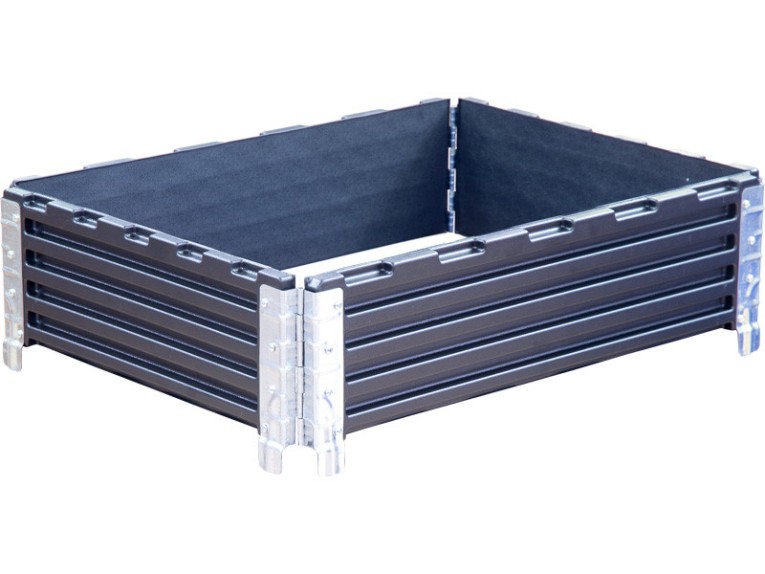 Складная паллетная рама 800х600х200 усиленная чёрный купить в Краснодаре Складная паллетная рама 800х600х200 усиленная чёрный купить в Краснодаре